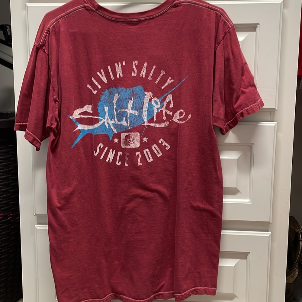 Salt Life, living salty, red T-shirt